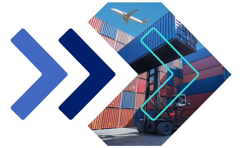 A global logistics container ship or a checklist graphic comparing EXW, FOB, and DDP