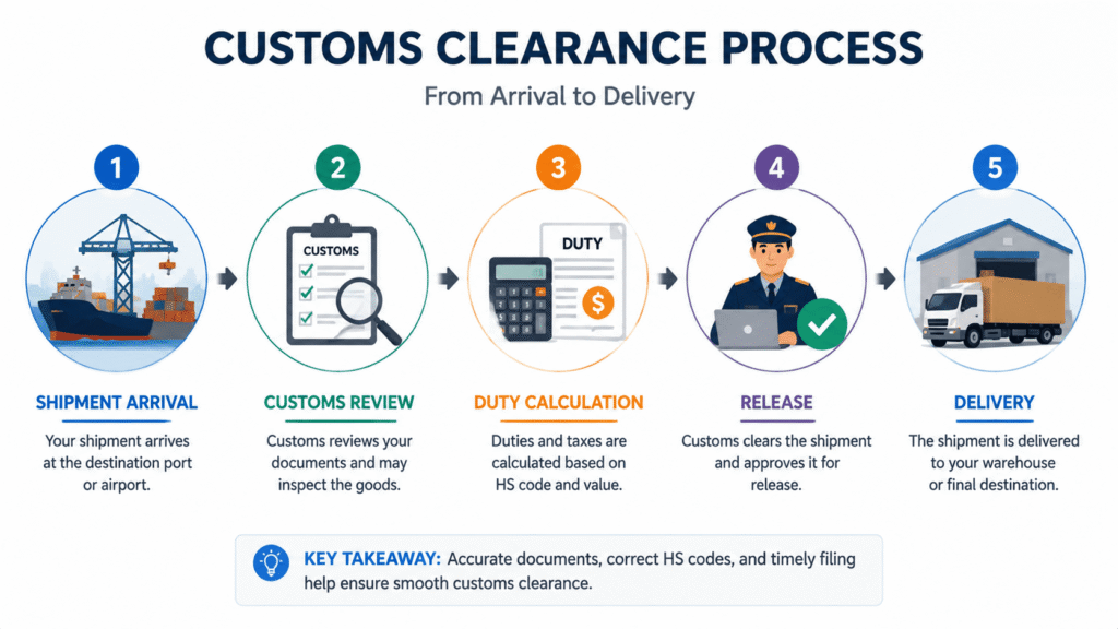 Customs clearance steps for Alibaba shipments