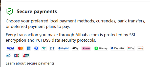 Payment methods